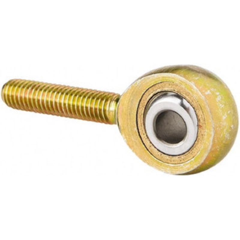 Made in USA 7/16 ID, 1-1/8 Max OD, 4,244 Lb Max Static Cap, Male Spherical Rod End with Stud 7/16-20 RH, Steel with Bronze Raceway M7SBY – 35398098