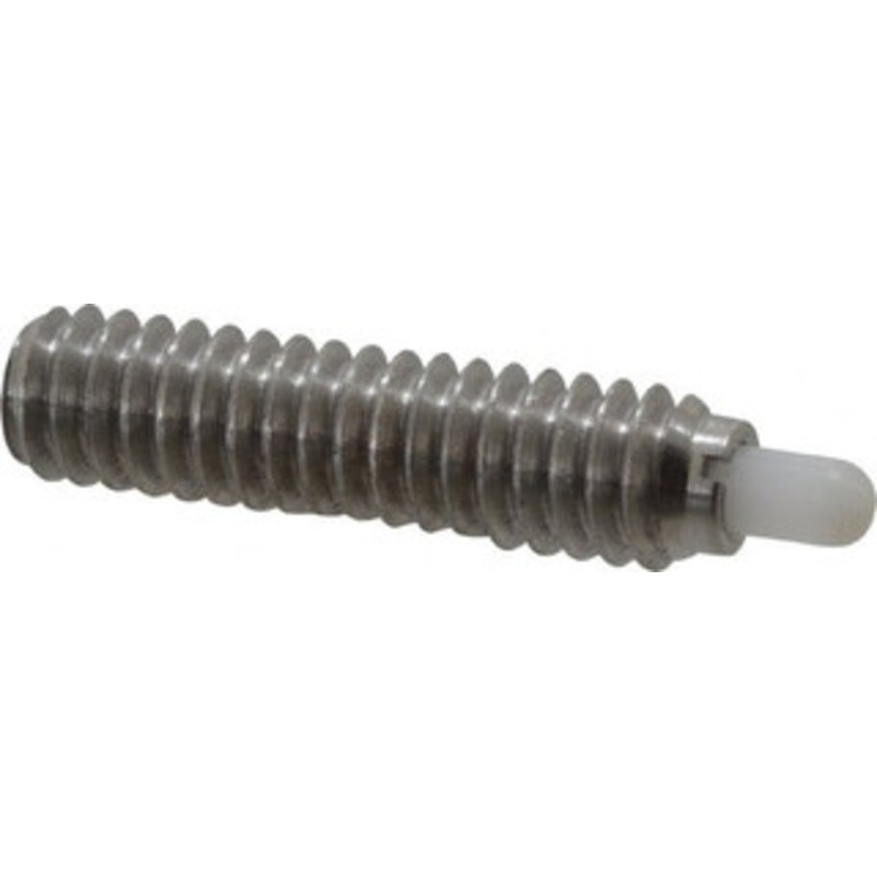 Vlier 1/4-20, 1 Thread Length, 3/16 Plunger Projection, Stainless Steel Threaded Spring Plunger 0.116 – 0.118 Max Plunger Diam, 1 Plunger Length, 1 Lb Init End Force, 4 Lb Final End Force SSSD55 – 62118716