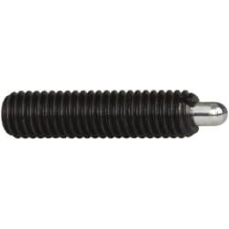 Vlier M8x1.25, 5mm Ball Diam, 16mm Body Length, 1.5mm Max Ball Reach, Threaded Ball Plunger Stainless Steel Body, Stainless Steel Ball, 3.37 Lb Initial End Force, 6.75 Lb Final End Force SBM8 – 62122213