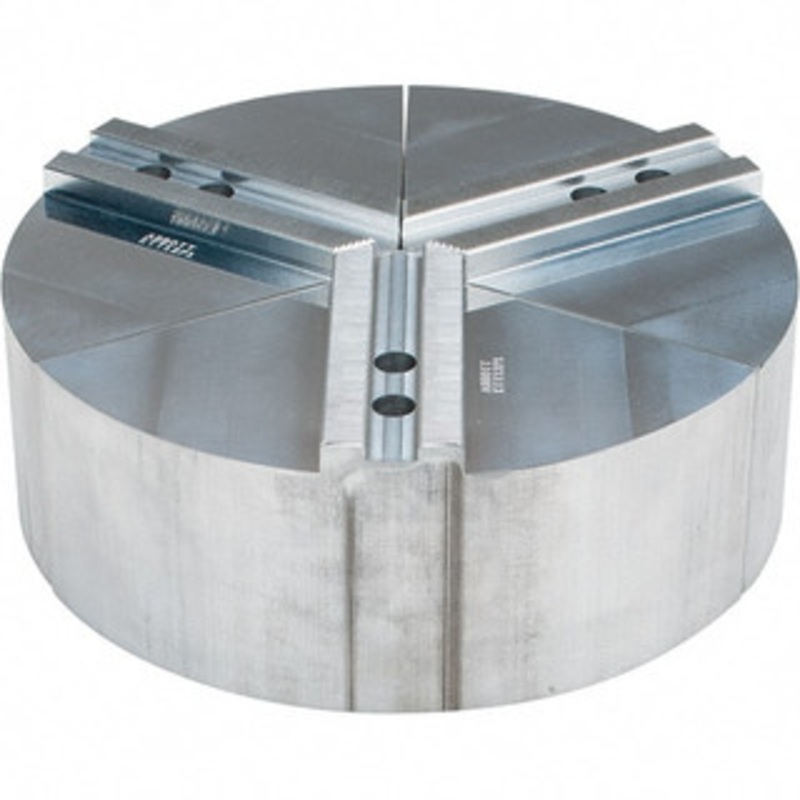 Abbott Workholding 12 Max Chuck Capacity, 1.5mm x 60 Serrated Interface, Round Soft Lathe Chuck Jaw 3 Jaw, Aluminum, 1.1811 Btw Mount Hole Ctrs, 12 Wide, 4 High, 14mm Fastener KTT12P1 – 50487156