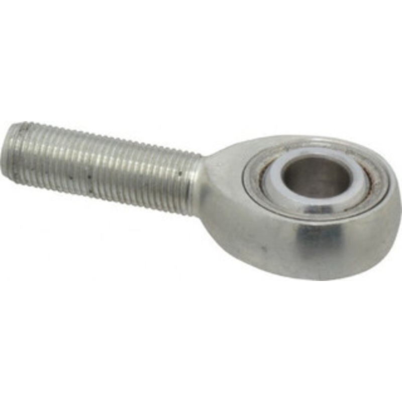 Made in USA 1/2 ID, 1-5/16 Max OD, 16,242 Lb Max Static Cap, Plain Male Spherical Rod End 1/2-20 RH, Alloy Steel with Steel Raceway JMX8T – 35398502