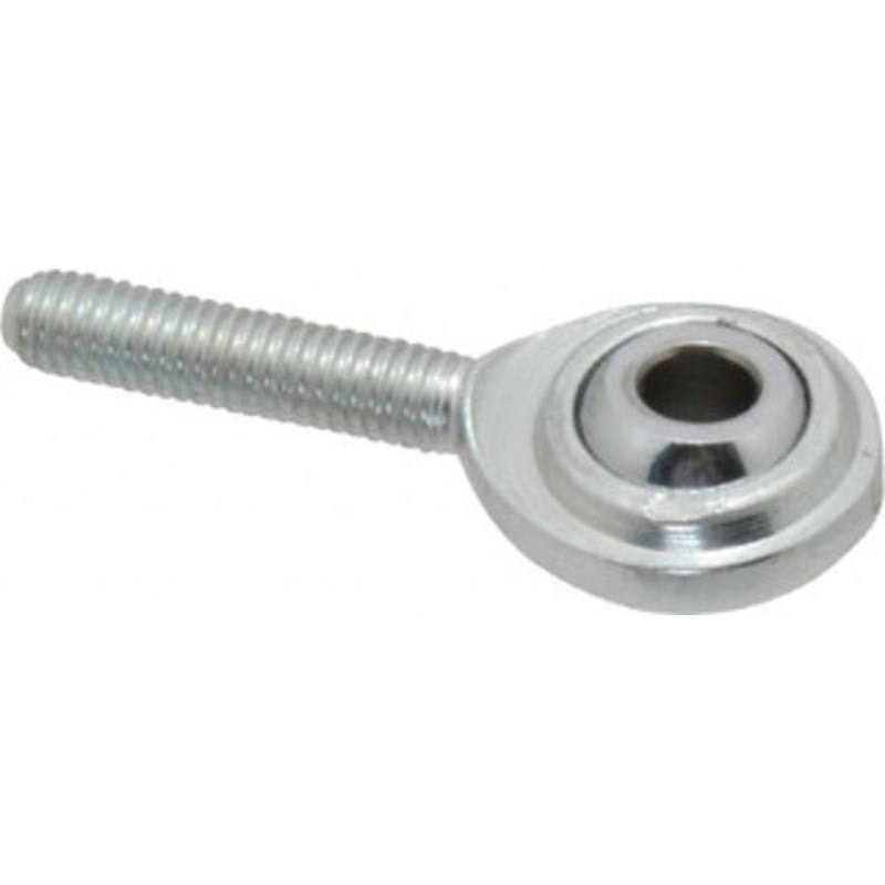 Made in USA 3/16 ID, 5/8 Max OD, 1,210 Lb Max Static Cap, Plain Male Spherical Rod End 10-32 RH, Steel with Steel Raceway CM3 – 35397652
