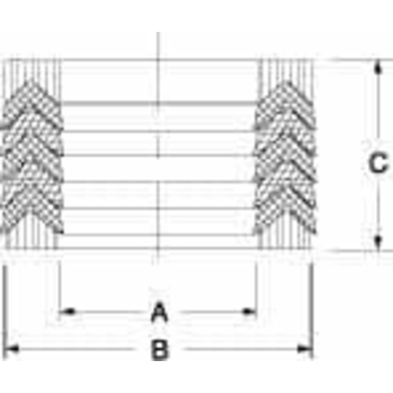 Made in USA 7/8 Inside Diam x 1-1/4 Outside Diam V-Packing Set 1 High VS8751250-1321 – 59506048