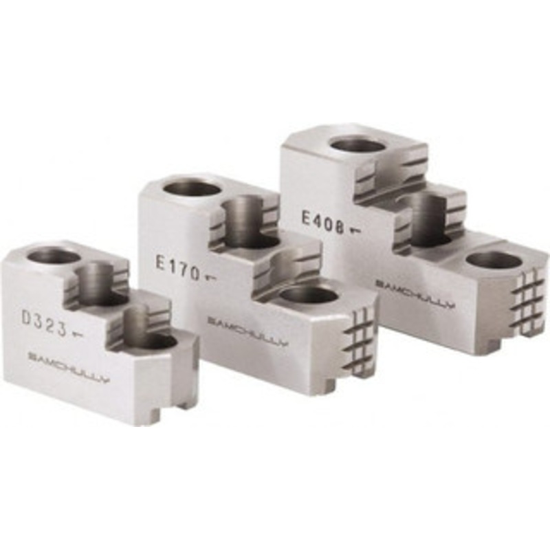 Samchully 6 Max Chuck Diam 1.5mm x 60 Serrated Hard Lathe Chuck Top Jaws 2 Steps, Steel, 31mm OAW x 41mm OAH HB06A1 – 54219217