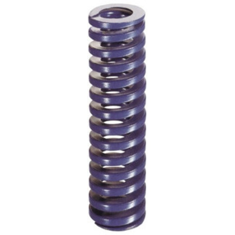Danly 1 Hole Diam, 1/2 Rod Diam, 8 Free Length, Blue Die Spring 9.1 Lb Max Deflection, 3 Max Deflection, Medium Duty, Chromium Vanadium Steel 9-1632-21 – 76012954
