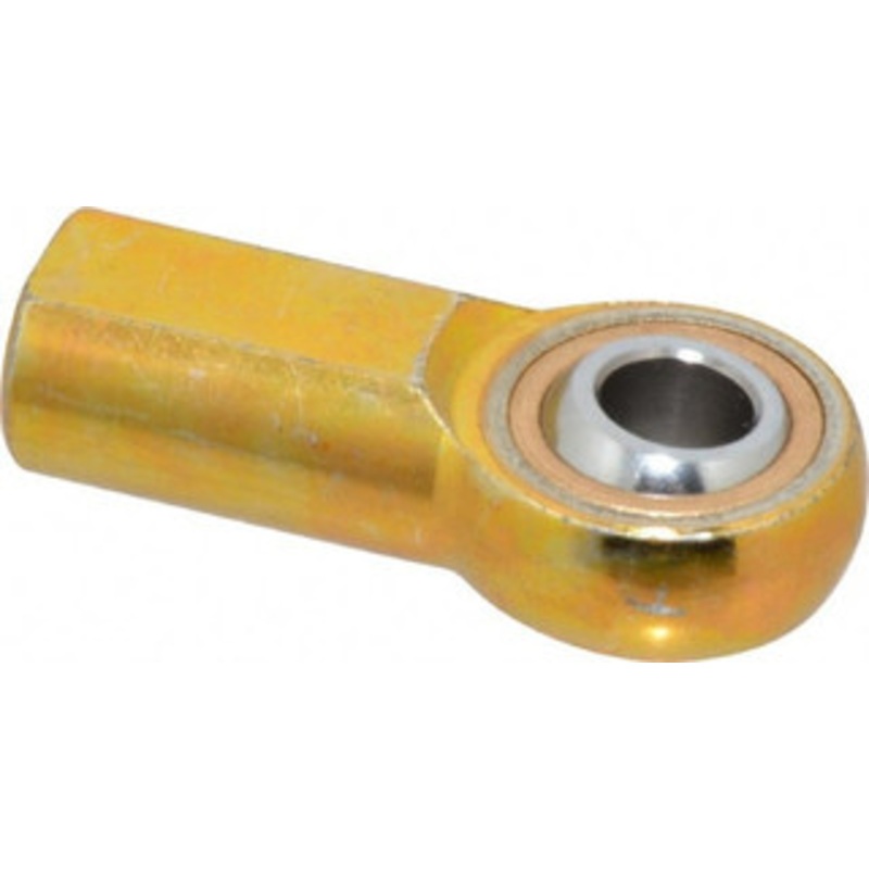 Made in USA 3/8 ID, 1 Max OD, 3,950 Lb Max Static Cap, Plain Female Spherical Rod End 3/8-24 RH, Steel with Bronze Raceway F6SB – 35398163