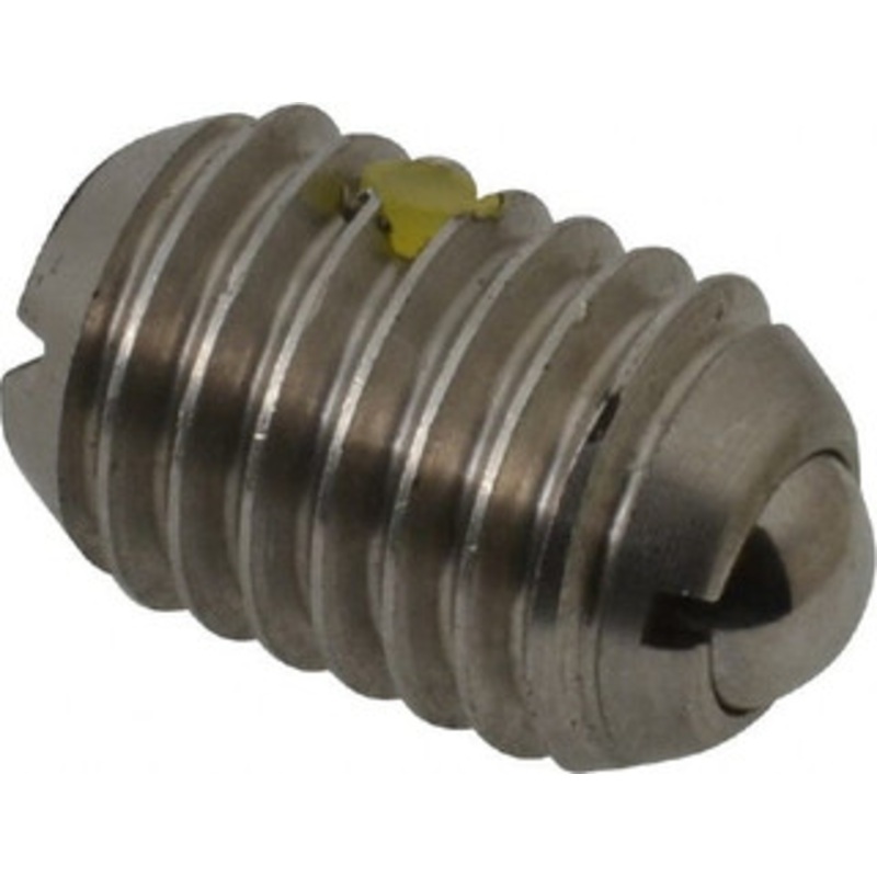 Vlier 1/2-13, 0.281 Ball Diam, 0.75 Body Length, 0.072 Max Ball Reach, Threaded Ball Plunger Stainless Steel Body, Stainless Steel Ball, 6 Lb Initial End Force, 12 Lb Final End Force, Locking Element SSB60N – 62121595