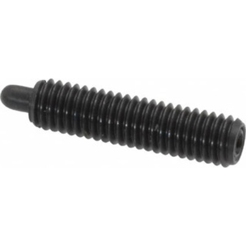 Vlier 10-32, 3/4 Thread Length, 1/8 Plunger Projection, Steel Threaded Spring Plunger 0.091 – 0.092 Max Plunger Diam, 3/4 Plunger Length, 2.9 Lb Init End Force, 11.1 Lb Final End Force S52 – 62116736