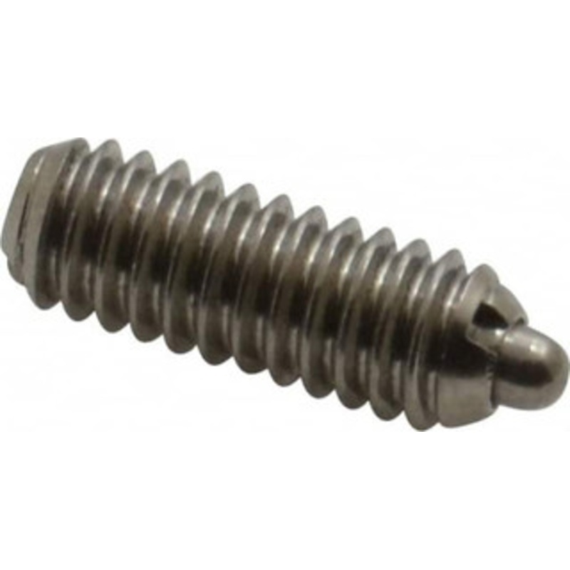 Vlier 8-32, 7/16 Thread Length, 0.052 Plunger Projection, Stainless Steel Threaded Spring Plunger 0.07 Max Plunger Diam, 0.437 Plunger Length, 0.5 Lb Init End Force, 1.5 Lb Final End Force SSM51A – 62120175