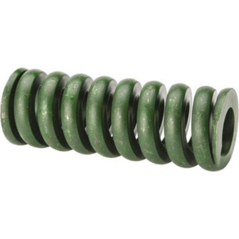 Associated Spring Raymond 1-1/2 Hole Diam, 3/4 Rod Diam, 4 Free Length, Green Die Spring 1712 Lb Max Deflection, 1 Max Deflection, Extra Heavy Duty, Chromium Alloy Steel 106-716 – 07663909
