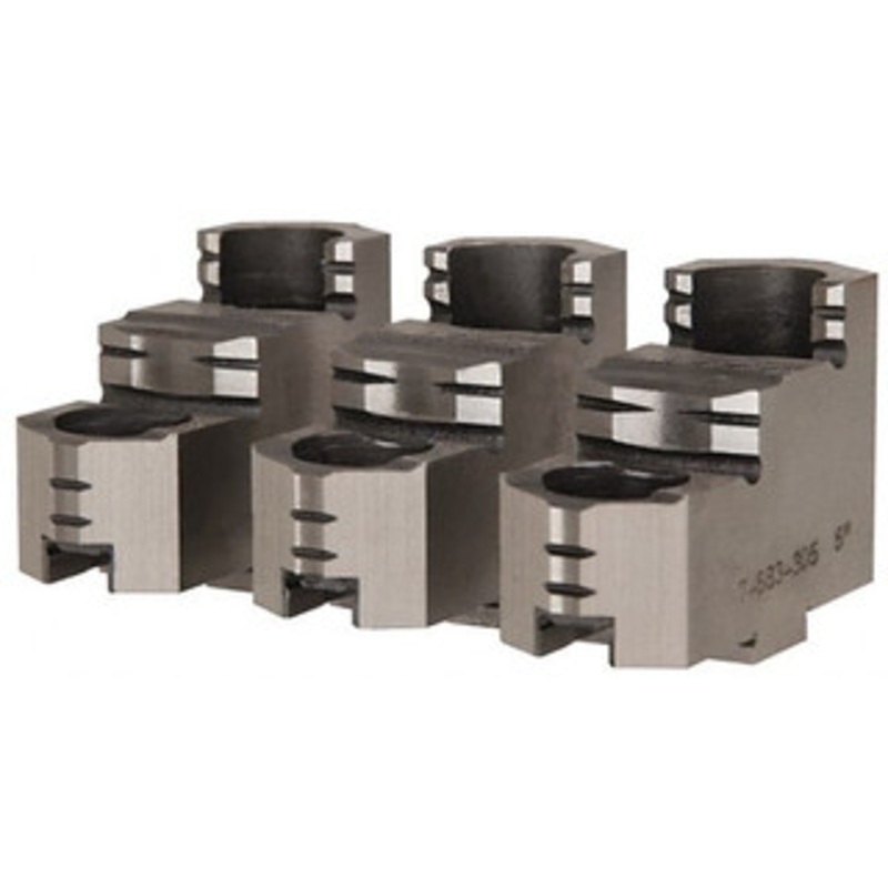 Bison 10 Max Chuck Diam Tongue & Groove Hard Lathe Chuck Top Jaws Steel, 1.28 OAW x 3.74 OAL x 2.023 OAH 7-883-410 – 08570087