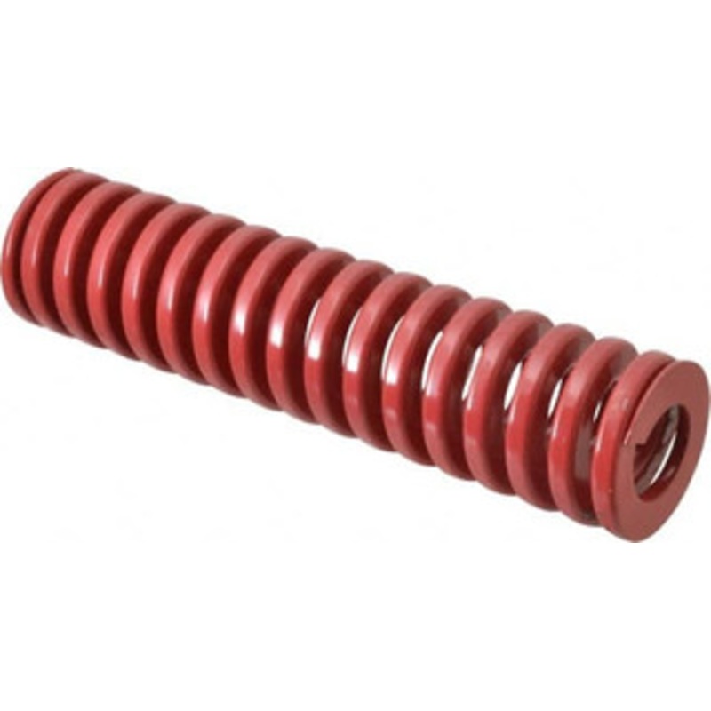 Danly 2 Hole Diam, 1 Rod Diam, 8 Free Length, Red Die Spring 65.3 Lb Max Deflection, 2.4 Max Deflection, Heavy Duty, Chromium Vanadium Steel 9-3232-26 – 76015502