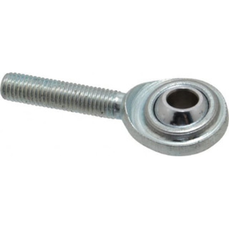 Made in USA 1/4 ID, 3/4 Max OD, 2,225 Lb Max Static Cap, Plain Male Spherical Rod End 1/4-28 RH, Steel with Steel Raceway CM4 – 35397660