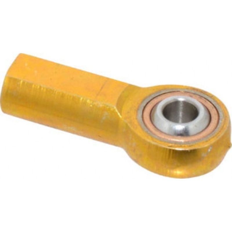 Made in USA 1/4 ID, 3/4 Max OD, 2,545 Lb Max Static Cap, Plain Female Spherical Rod End 1/4-28 RH, Steel with Bronze Raceway F4SB – 35398148