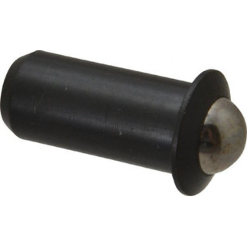 Vlier 1.1 Body Length x 1/2 Body Diam, 8 Lb Init to 18 Lb Final End Force, Steel Press Fit Ball Plunger 7/16 Ball Diam, 0.161 Max Ball Reach, 0.11 Flange Thickness PFB60 – 62123377