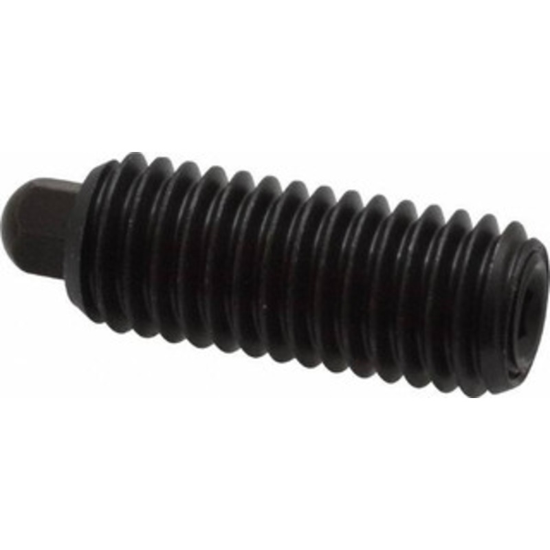 Vlier 1/2-13, 1-1/4 Thread Length, 1/4 Plunger Projection, Steel Threaded Spring Plunger 1/4 (Hex) Max Plunger Diam, 1-1/4 Plunger Length, 6.6 Lb Init End Force, 17.4 Lb Final End Force, 1/4 Hex H60 – 62119011