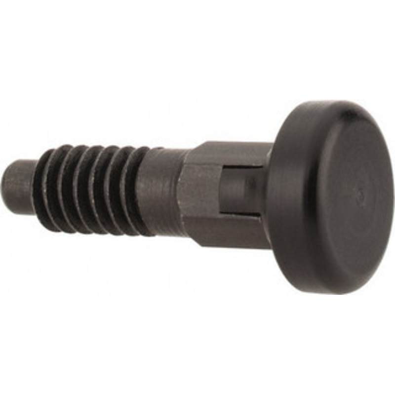 Vlier M6x1.0, 13mm Thread Length, 0.118 Max Plunger Diam, 0.11 Lb Init to 0.34 Lb Final End Force, Locking Knob Handle Plunger Delrin Knob, 0.63 Body Length, 1/2 Length Under Head/Shoulder, 0.118 Plunger Projection MPRTL6P – 36803435