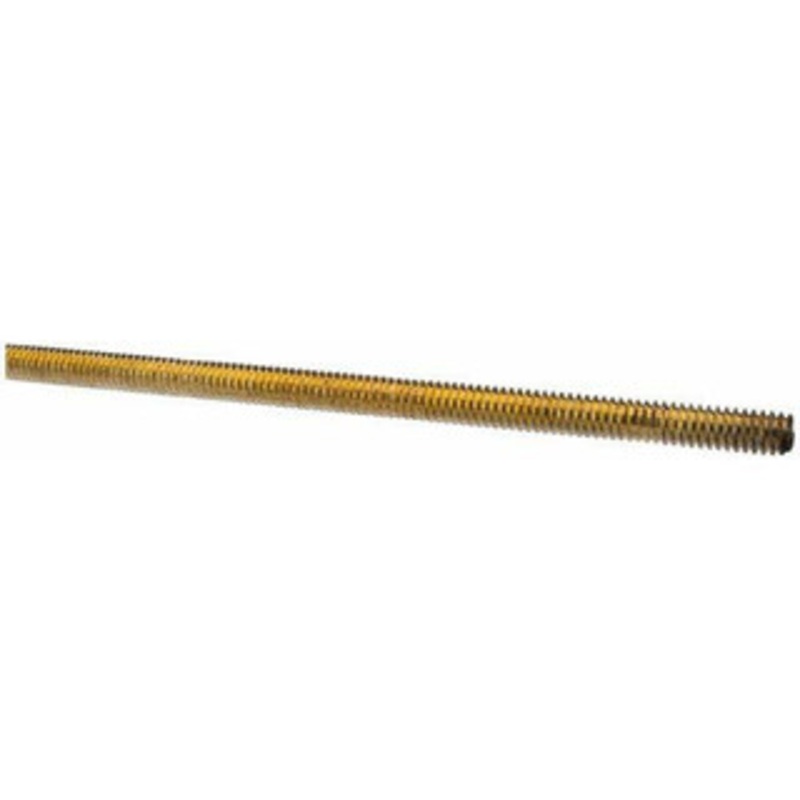 Value Collection 1/4-20 x 6 ft. Alloy Steel Threaded Rod Right Hand Thread, Yellow Zinc Plated Finish, UNC 07076 – 61219887