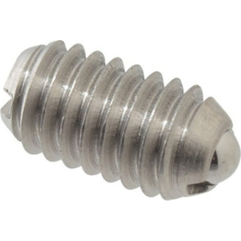 Vlier 5/16-18, 0.156 Ball Diam, 0.578 Body Length, 0.04 Max Ball Reach, Threaded Ball Plunger Stainless Steel Body, Stainless Steel Ball, 2 Lb Initial End Force, 4.25 Lb Final End Force SSBL56 – 62121785