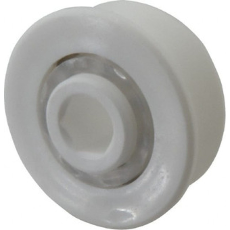 Made in USA 2 Row, 1.6 OD, 7/16 Hex Bore Conveyor Roller Bearing 85 Lb Capacity, 855 Max RPM, Stainless Steel with Polypropylene Housing CB437-1.6DR-6 – 35438159
