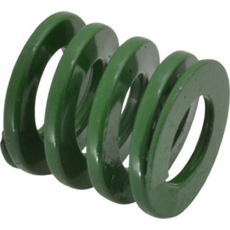 Danly 1 Hole Diam, 1/2 Rod Diam, 1 Free Length, Green Die Spring 61.2 Lb Max Deflection, 0.39 Max Deflection, Light Duty, Chromium Vanadium Steel 9-1604-11 – 76010818