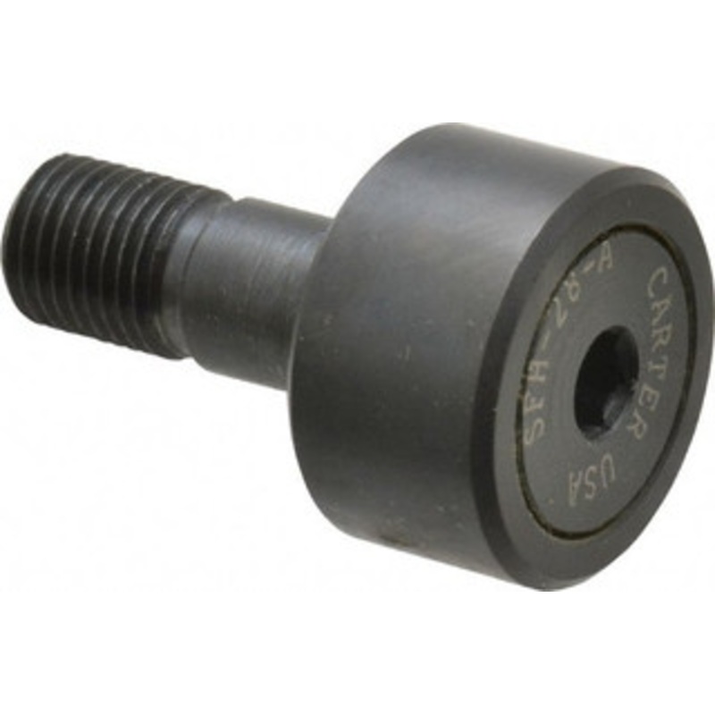 Made in USA 7/8 Roller Diam x 1/2 Width, 3/8 Stud Diam x 7/8 Length, Stud Cam Follower Steel, 3/8 Thread Length, 3/8-24 Thread, 1,328 Lb Dynamic Cap SFH-28-A – 56612203