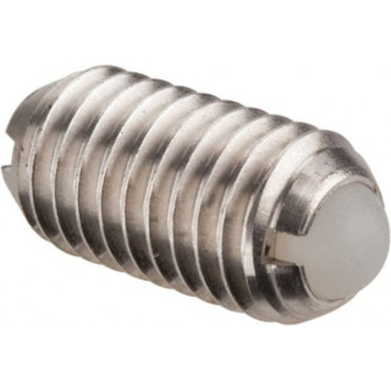 Vlier M8x1.25, 5mm Ball Diam, 16mm Body Length, 1.5mm Max Ball Reach, Threaded Ball Plunger Stainless Steel Body, Nylon Ball, 3.37 Lb Initial End Force, 6.75 Lb Final End Force DSBM8 – 04400198