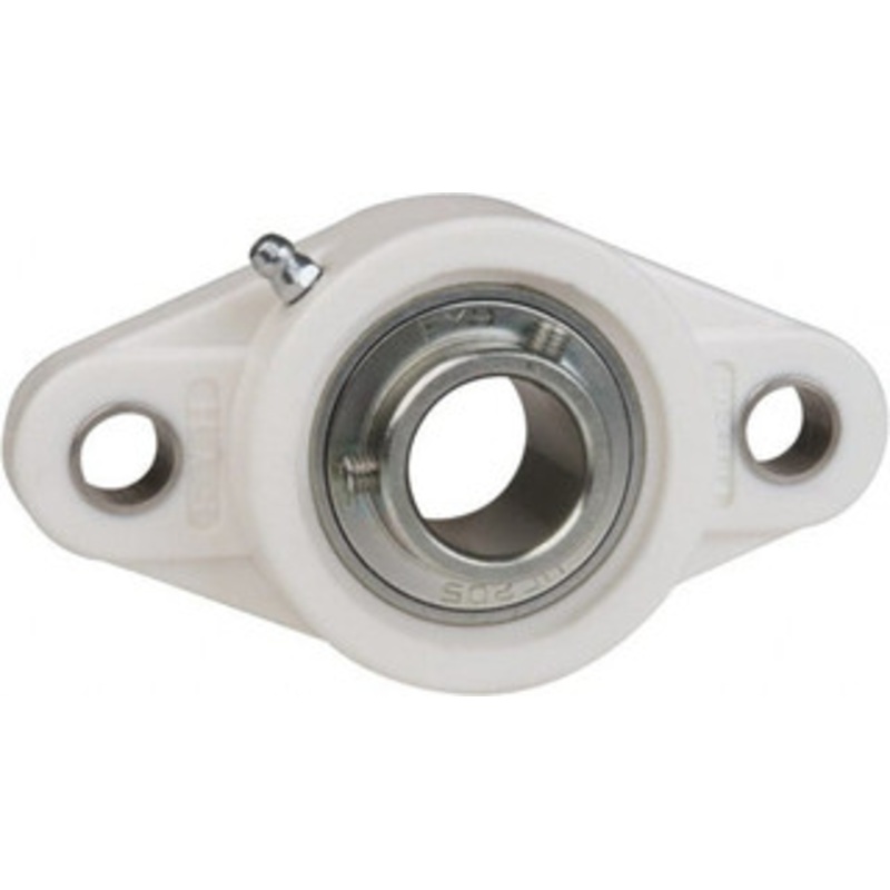 Value Collection 1 ID, 5-5/32 OAL x 1-13/32 OAH 2-Bolt Flange Mounted Bearing 1,764 Lb Static Cap, 3,147 Lb Dyn Cap, 3-57/64 Btw Mnt Hole Ctrs, 5/8 Base-to-Ctr Ht, Thermoplastic UCFL20516ES7PL – 69973485