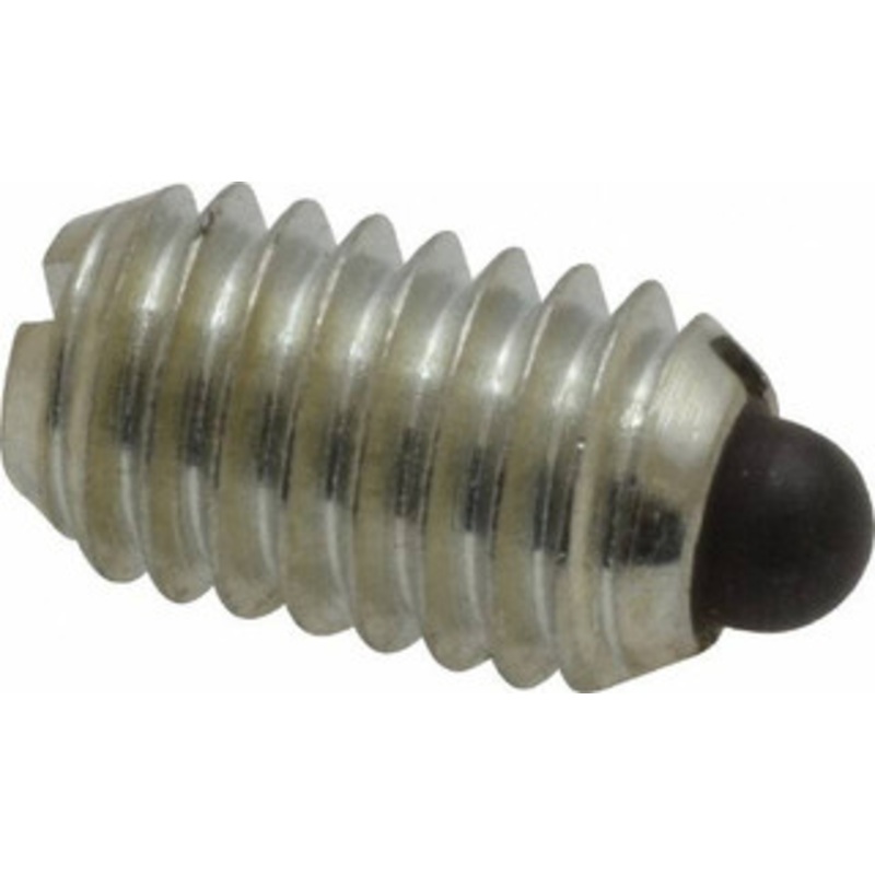 Vlier 3/8-16, 5/8 Thread Length, 0.11 Plunger Projection, Steel Threaded Spring Plunger 0.186 Max Plunger Diam, 0.625 Plunger Length, 4.5 Lb Init End Force, 18.5 Lb Final End Force M58 – 62120027