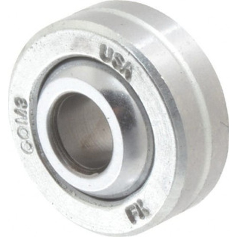 Made in USA 3/16 Bore Diam, 3,250 Lb Dynamic Capacity, 9/32 Wide, Ball-Joint Spherical Plain Bearing 9/16 OD COM3 – 35432400
