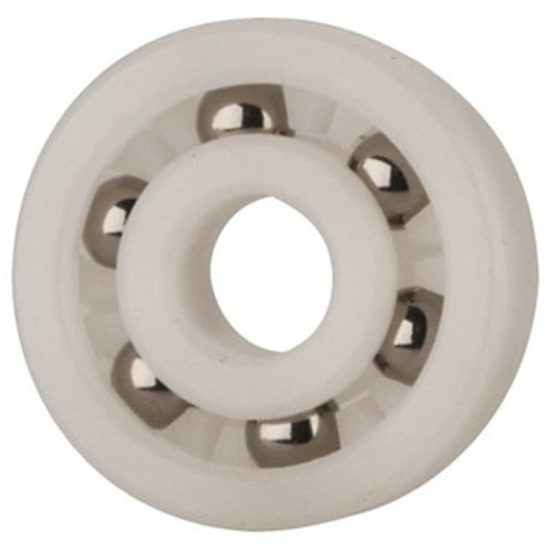 Made in USA 5mm Bore Diam, 16mm OD, Open Plastic Race Radial Ball Bearing 5mm Wide, 1 Row, Round Bore, 17 Lb Static Capacity, 26 Lb Dynamic Capacity A625-6 – 35437649