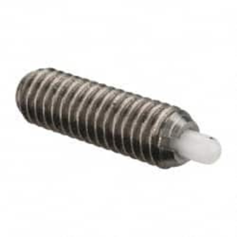 Vlier 5/16-18, 1 Thread Length, 3/16 Plunger Projection, Stainless Steel Threaded Spring Plunger 0.133 – 0.135 Max Plunger Diam, 1 Plunger Length, 3 Lb Init End Force, 15 Lb Final End Force SSSD56N – 62118765
