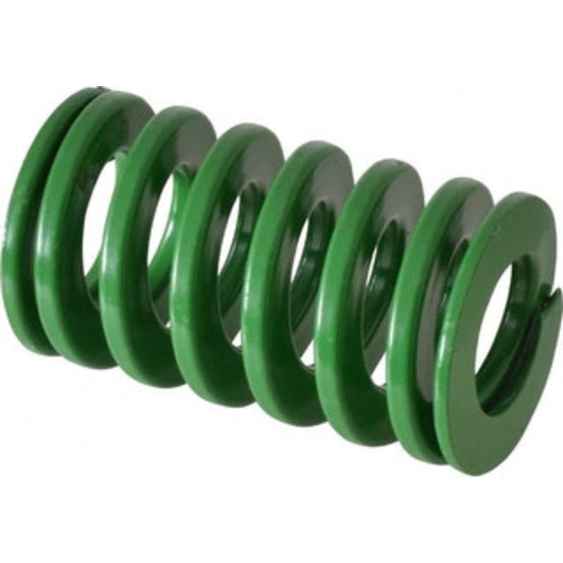 Danly 1-1/2 Hole Diam, 3/4 Rod Diam, 2-1/2 Free Length, Green Die Spring 45.8 Lb Max Deflection, 1.01 Max Deflection, Light Duty, Chromium Vanadium Steel 9-2410-11 – 76011220