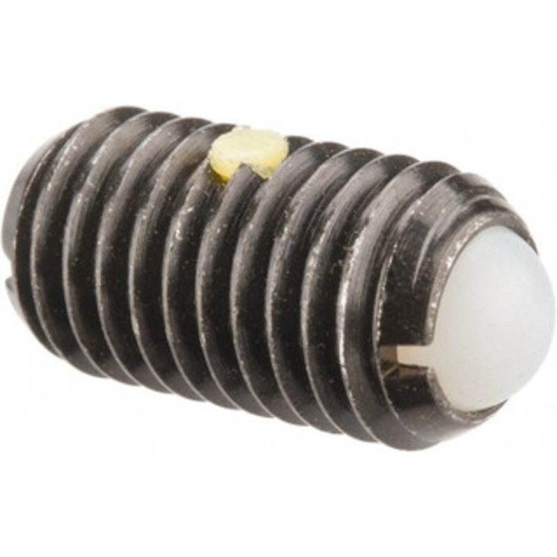 Vlier M12x1.75, 8mm Ball Diam, 22mm Body Length, 2.5mm Max Ball Reach, Threaded Ball Plunger Steel Body, Nylon Ball, 6.75 Lb Initial End Force, 12.36 Lb Final End Force, Locking Element DBM12AN – 04399887