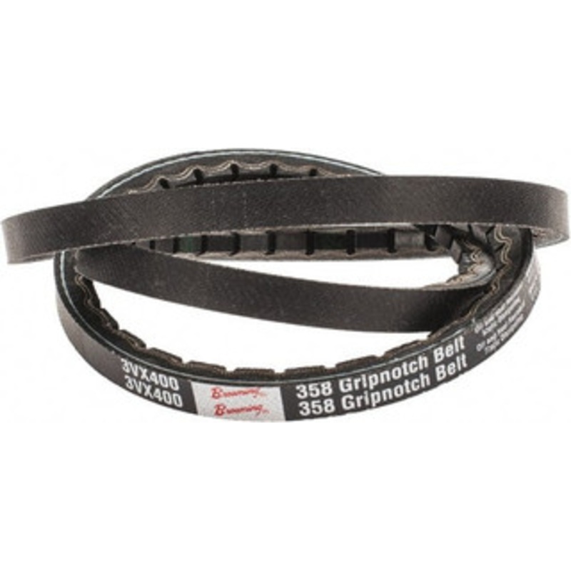Browning 3VX400 Section 3VX, 3/8 Wide, 40 Outside Length, Gripnotch V-Belt Rubber Compound, 358 Gripnotch, No. 3VX400 3VX400 – 78954435