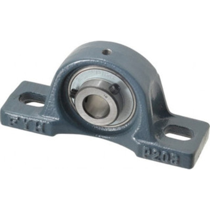 Value Collection 5/8 ID, 2-3/8 OAW x 5 OAL x 2-3/8 OAH High Temperature Ball Bearing Pillow Block 1,650 Lb Static Cap, 2,830 Lb Dyn Cap, 3-3/4 Btw Mnt Hole Ctrs, 1-3/16 Base-to-Ctr Ht, Cast Iron UCP202-10HT – 05600853