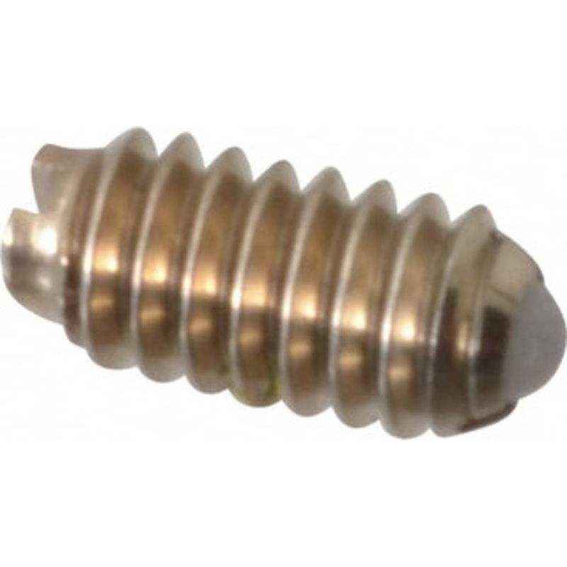 Vlier 5-40, 0.062 Ball Diam, 0.25 Body Length, 0.02 Max Ball Reach, Threaded Ball Plunger Stainless Steel Body, Nylon Ball, 0.25 Lb Initial End Force, 0.75 Lb Final End Force, Locking Element DSSB47P – 62122809