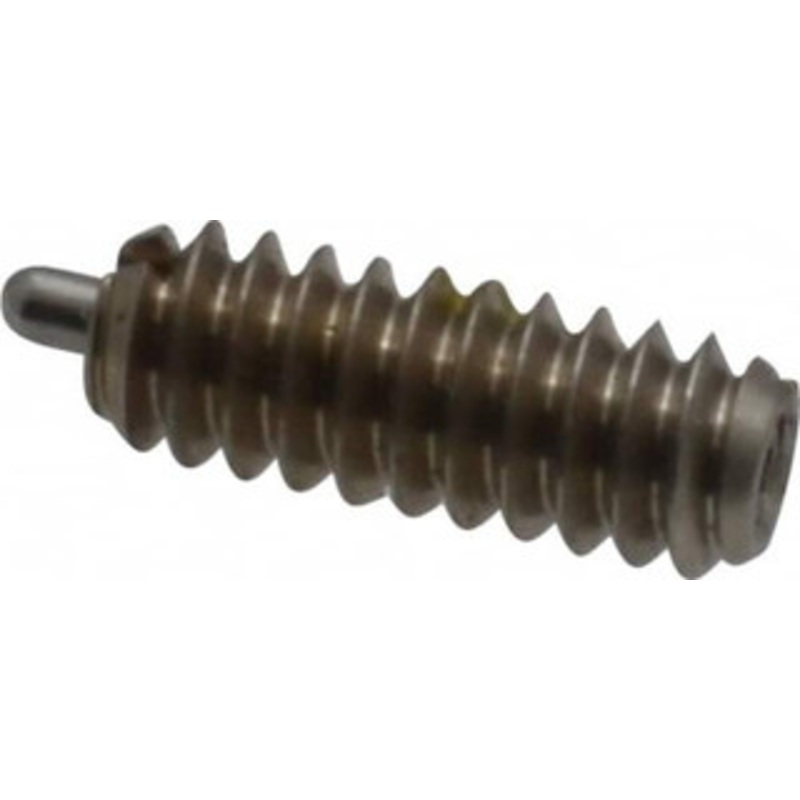 Vlier 6-32, 3/8 Thread Length, 1/16 Plunger Projection, Stainless Steel Threaded Spring Plunger 0.044 – 0.045 Max Plunger Diam, 3/8 Plunger Length, 1 Lb Init End Force, 1.6 Lb Final End Force SSS48AP – 62117114