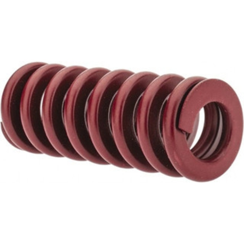 Associated Spring Raymond 20mm Hole Diam, 10mm Rod Diam, 2 Free Length, Red Die Spring 1410 N Max Deflection, 15mm Max Deflection, Strong Duty, Chromium Alloy Steel 205-408 – 67900761