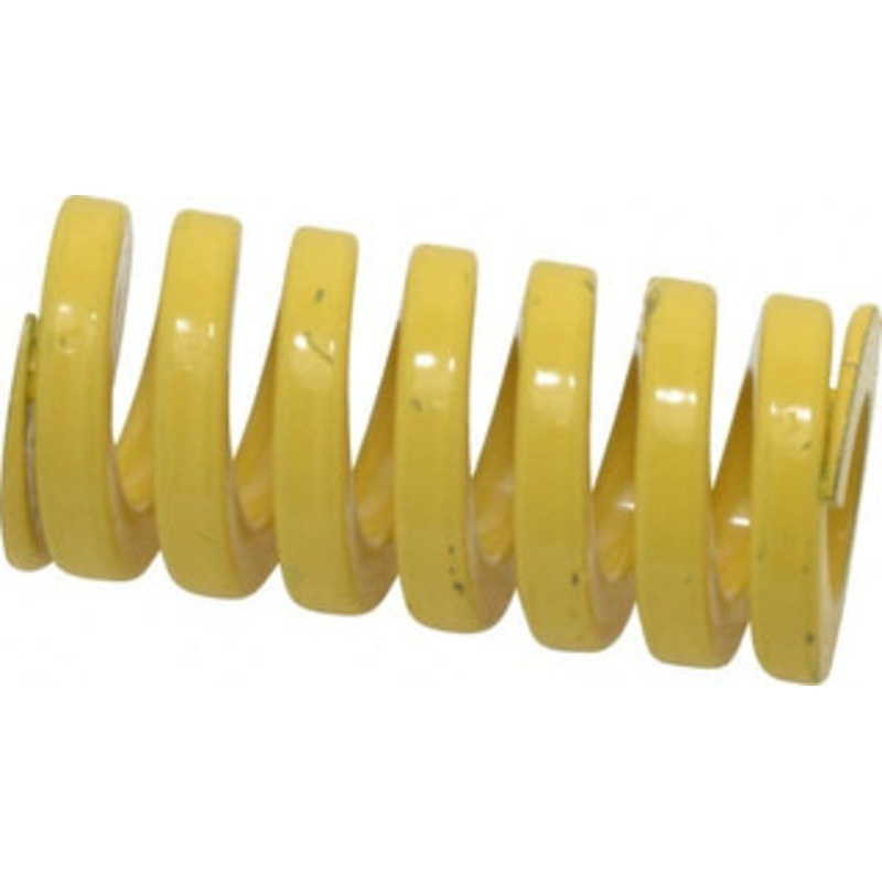 Danly 1 Hole Diam, 1/2 Rod Diam, 2 Free Length, Yellow Die Spring 113 Lb Max Deflection, 0.5 Max Deflection, Extra Heavy Duty, Chromium Vanadium Steel 9-1608-36 – 76016856