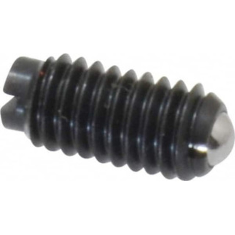 Vlier 8-36, 0.094 Ball Diam, 0.344 Body Length, 0.025 Max Ball Reach, Threaded Ball Plunger Steel Body, Steel Ball, 0.5 Lb Initial End Force, 1.25 Lb Final End Force B50 – 62121009
