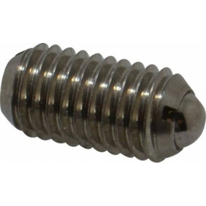 Vlier M10x1.5, 6mm Ball Diam, 19mm Body Length, 2mm Max Ball Reach, Threaded Ball Plunger Stainless Steel Body, Stainless Steel Ball, 4.5 Lb Initial End Force, 7.87 Lb Final End Force SBM10 – 62122130