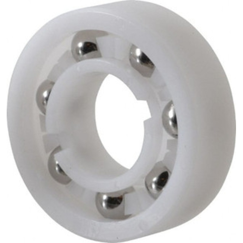 Made in USA 5/8 Bore Diam, 1-3/8 OD, Open Plastic Race Radial Ball Bearing 7/16 Wide, 1 Row, Round Bore, 46 Lb Static Capacity, 69 Lb Dynamic Capacity AR10B-5/8-6 – 35437466
