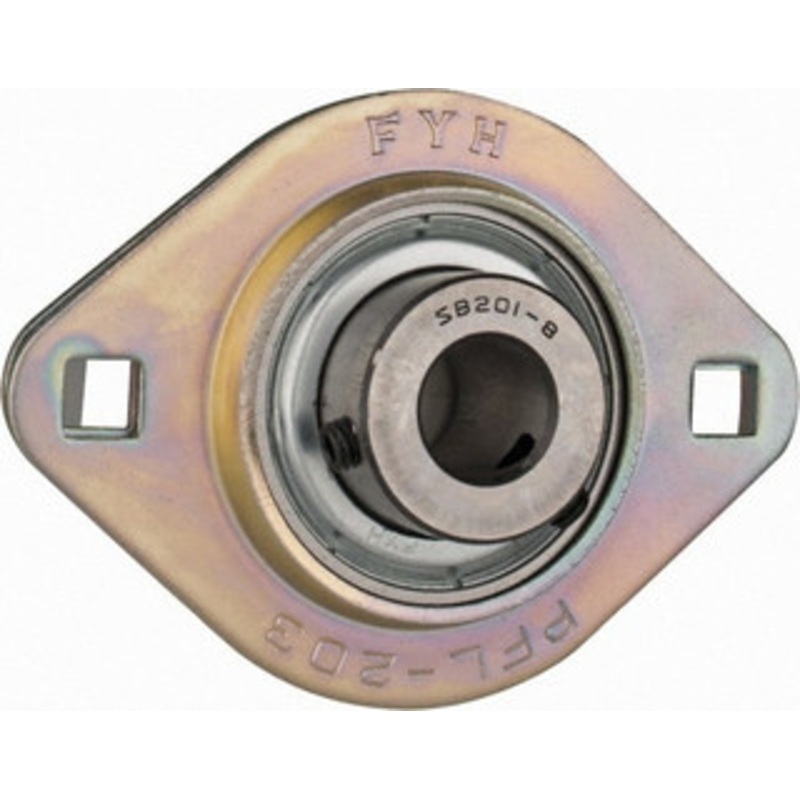 Value Collection 3-3/16 OAL2-Bolt Flange 1160 Lb Dyn Cap, Steel SBPFL201-8 – 35432244
