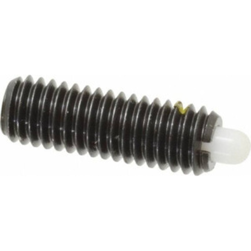 Vlier 3/8-16, 1-1/8 Thread Length, 3/16 Plunger Projection, Steel Threaded Spring Plunger 0.185 – 3/16 Max Plunger Diam, 1-1/8 Plunger Length, 2.8 Lb Init End Force, 7.2 Lb Final End Force NNS59N – 62118484
