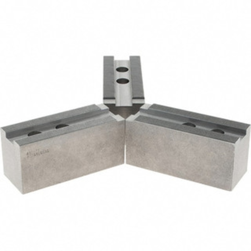 Abbott Workholding 1.5mm x 60 Serrated Attachment, Square Soft Lathe Chuck Jaw 3 Jaws, Steel, 1.6929 Btw Mount Hole Ctrs, 6-1/2 Long x 2-1/2 Wide x 3 High, 1.0039 Groove, 0.7874 & 20mm Fastener KTTB215SSQ – 63054050