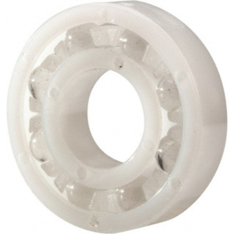 Made in USA 3/8 Bore Diam, 7/8 OD, Open Plastic Race Radial Ball Bearing 7/32 Wide, 1 Row, Round Bore, 33 Lb Static Capacity, 42 Lb Dynamic Capacity AR6-G – 35437334