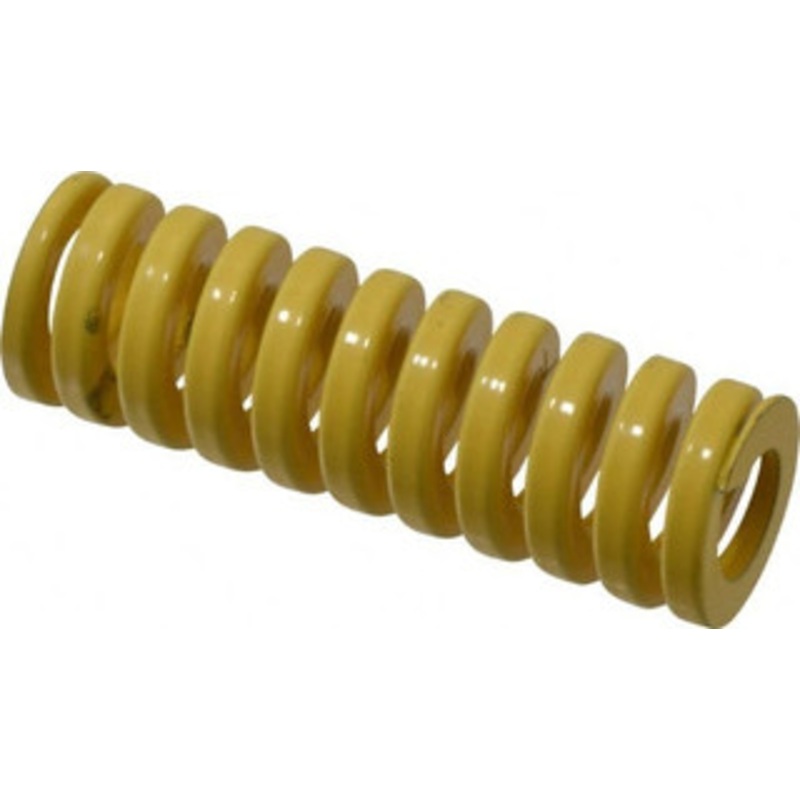 Danly 1 Hole Diam, 1/2 Rod Diam, 3 Free Length, Yellow Die Spring 71.4 Lb Max Deflection, 0.75 Max Deflection, Extra Heavy Duty, Chromium Vanadium Steel 9-1612-36 – 76016872