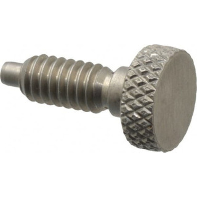 Vlier 1/4-20, 1/2 Thread Length, 0.123 Max Plunger Diam, 1 Lb Init to 4 Lb Final End Force, Knob Handle Plunger Knurled Knob, 0.79 Body Length, 1/2 Length Under Head/Shoulder, 1/8 Plunger Projection SSL250 – 62123930