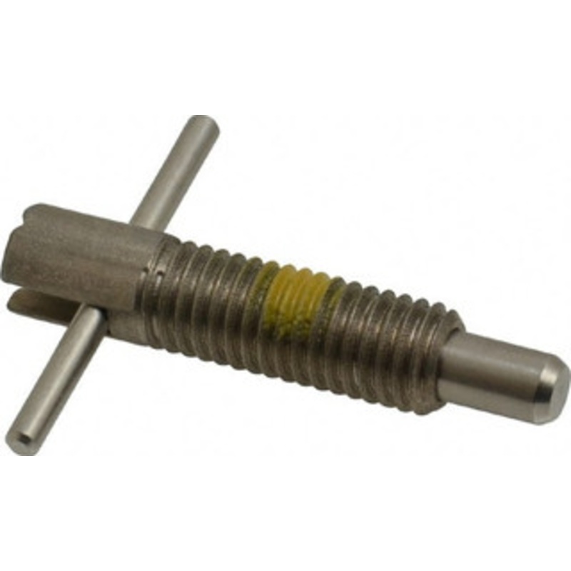 Vlier 1/2-13 Thread, 2-1/2 Body Length, 1/2 Plunger Projection, 5/16 Plunger Diam, Stainless Steel, Locking T Handle Plunger 1.4 Thread Length, 2 Handle Length, 2 Plunger Length, 2-1/2 Lb Initial End Force SFRT500P – 62124417